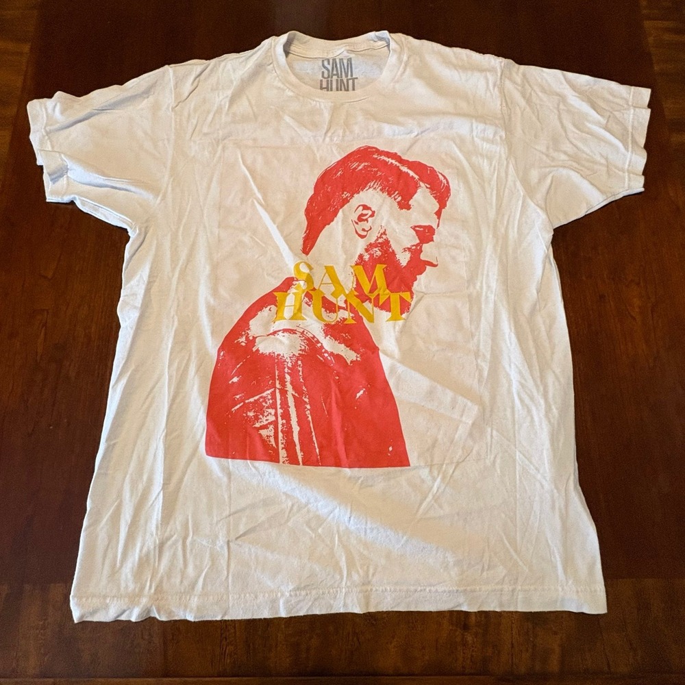 Sam Hunt 2018 Summer Tour T-Shirt Size L White Concert Merch Country Music